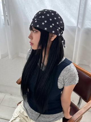 Star Hood Wrap Star Pattern Bandana Beanie Hat