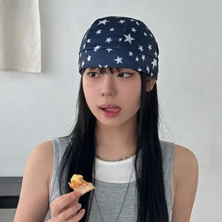 Star Hood Wrap Star Pattern Bandana Beanie Hat