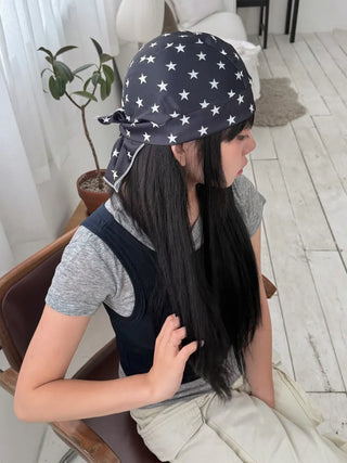 Star Hood Wrap Star Pattern Bandana Beanie Hat