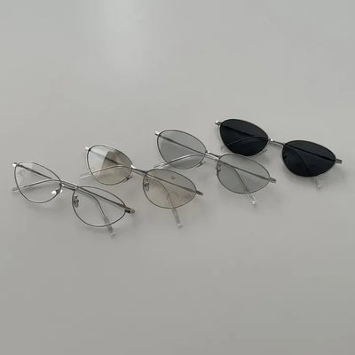 Silver Nova Slim Metal Tint Sunglasses