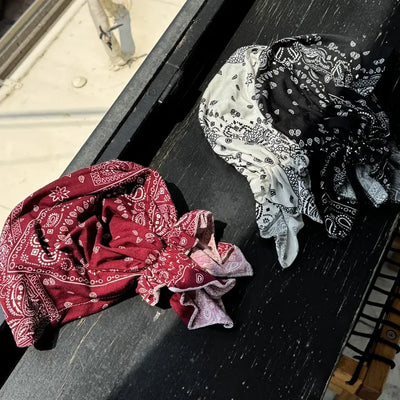 Punk Paisley Pattern Bandana Beanie Hat