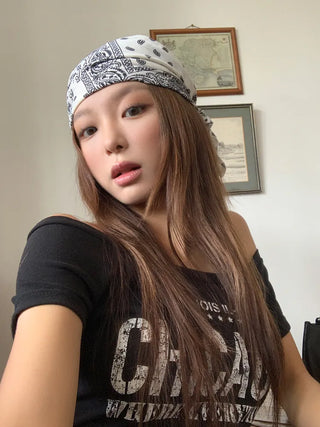 Punk Paisley Pattern Bandana Beanie Hat
