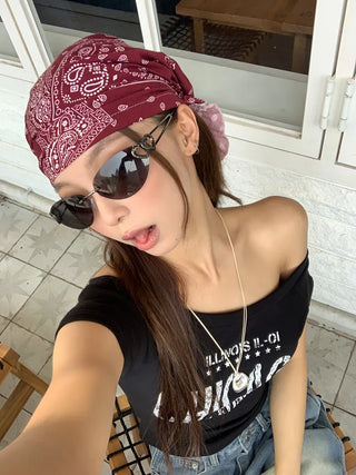 Punk Paisley Pattern Bandana Beanie Hat