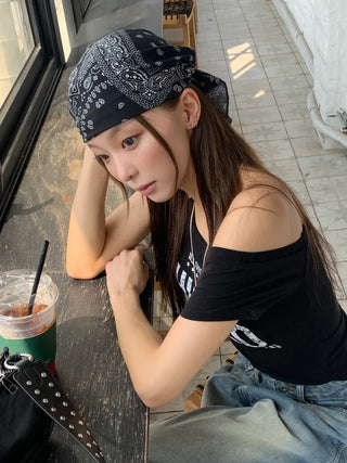 Punk Paisley Pattern Bandana Beanie Hat