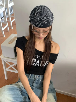 Punk Paisley Pattern Bandana Beanie Hat