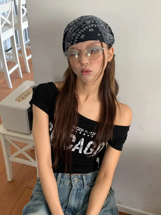 Punk Paisley Pattern Bandana Beanie Hat