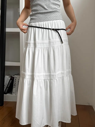 Flat Twist Slim Leather Belt