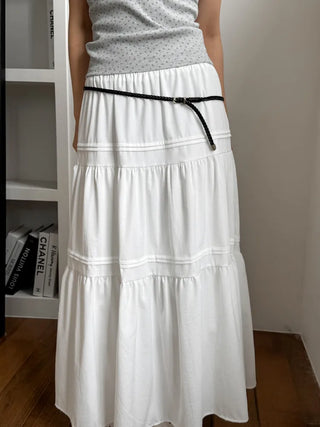 Flat Twist Slim Leather Belt