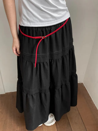 Flat Twist Slim Leather Belt