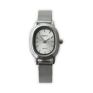 Silver Mesh Metal Strap Wristwatch