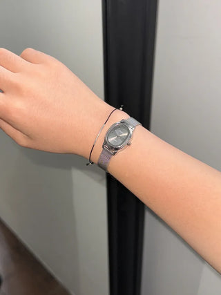 Silver Mesh Metal Strap Wristwatch