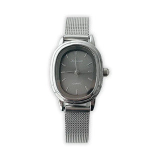 Silver Mesh Metal Strap Wristwatch