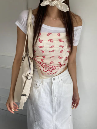 Cashew Silked Paisley Pattern Hair Bandana Scarf