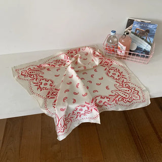 Cashew Silked Paisley Pattern Hair Bandana Scarf