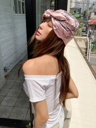 Cashew Silked Paisley Pattern Hair Bandana Scarf