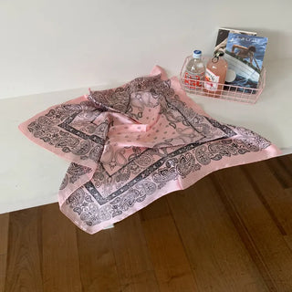 Cashew Silked Paisley Pattern Hair Bandana Scarf