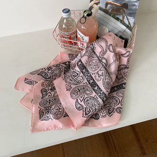 Cashew Silked Paisley Pattern Hair Bandana Scarf