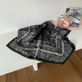 Cashew Silked Paisley Pattern Hair Bandana Scarf