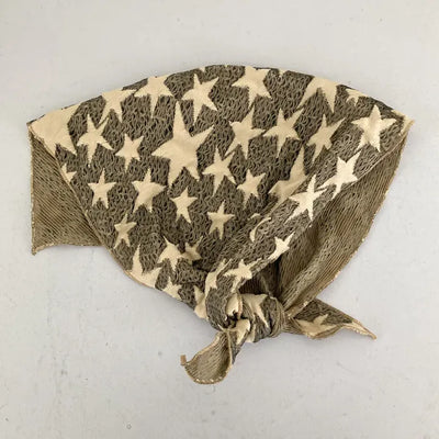 Ruffle Star Pattern See-through Triangle Hair Scarf