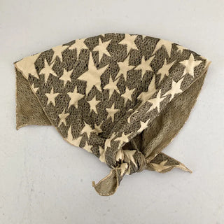 Ruffle Star Pattern See-through Triangle Hair Scarf