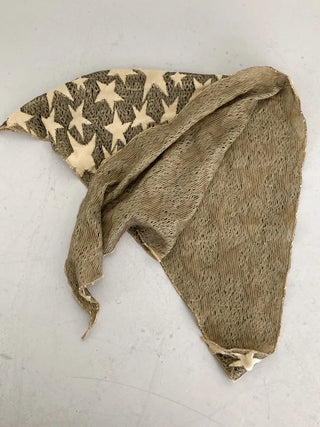 Ruffle Star Pattern See-through Triangle Hair Scarf