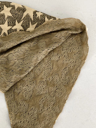 Ruffle Star Pattern See-through Triangle Hair Scarf