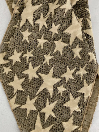 Ruffle Star Pattern See-through Triangle Hair Scarf