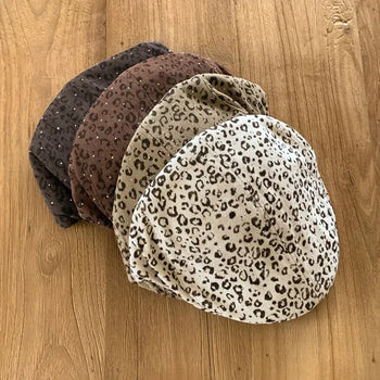 Blanc de Leopard Cubic Hunting Cap
