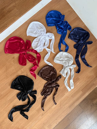 Glow Satin Hair Bandana Scarf Durex Beanie Hat