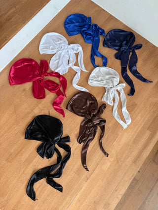 Glow Satin Hair Bandana Scarf Durex Beanie Hat