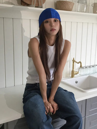 Glow Satin Hair Bandana Scarf Durex Beanie Hat