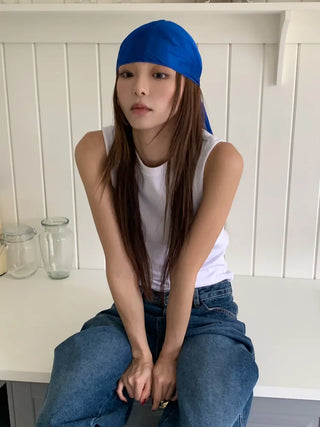 Glow Satin Hair Bandana Scarf Durex Beanie Hat