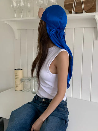 Glow Satin Hair Bandana Scarf Durex Beanie Hat