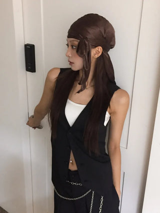 Glow Satin Hair Bandana Scarf Durex Beanie Hat