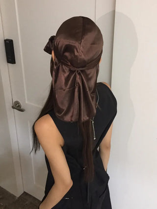 Glow Satin Hair Bandana Scarf Durex Beanie Hat