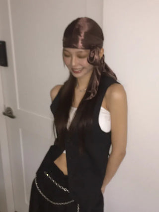 Glow Satin Hair Bandana Scarf Durex Beanie Hat