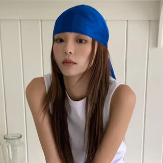 Glow Satin Hair Bandana Scarf Durex Beanie Hat
