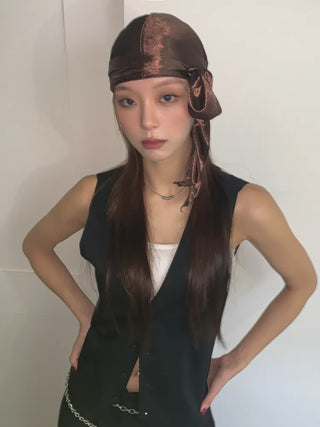 Glow Satin Hair Bandana Scarf Durex Beanie Hat