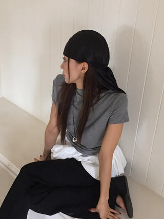 Glow Satin Hair Bandana Scarf Durex Beanie Hat