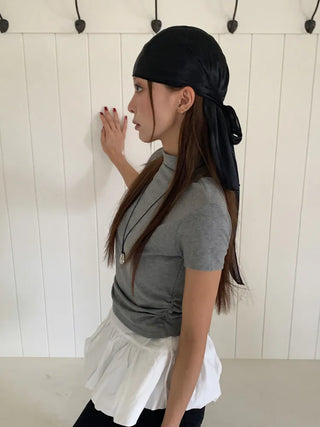 Glow Satin Hair Bandana Scarf Durex Beanie Hat