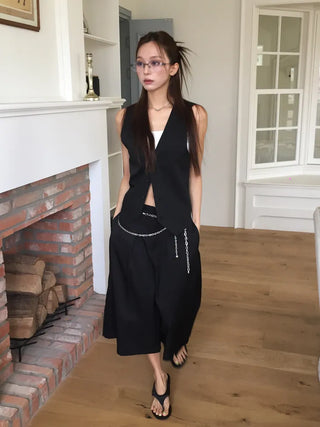 Half Claire Two-Line Metal Semi-rimless Glasses