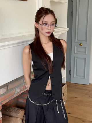 Half Claire Two-Line Metal Semi-rimless Glasses