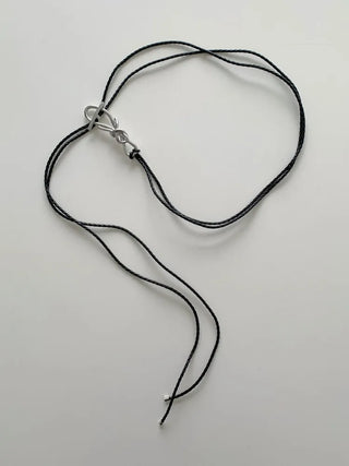 Note Shaper Metal Ribbon Buckle Black Strap Belt