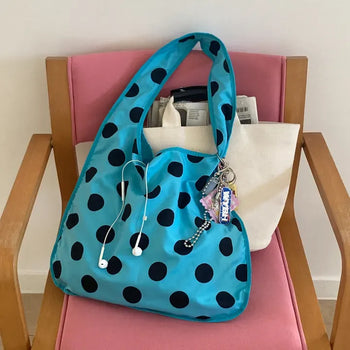 Waterproof Dot Reversible Shoulder Bag