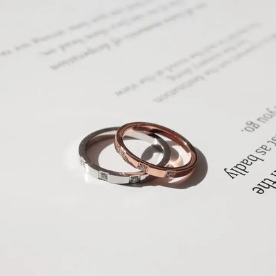 Eternal Couple Ring Cubic Ring