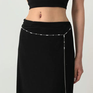 Slim Metal Boho Chic Silver Belly Chain Waist Belt Collection