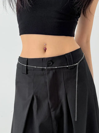 Slim Metal Boho Chic Silver Belly Chain Waist Belt Collection