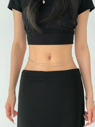Slim Metal Boho Chic Silver Belly Chain Waist Belt Collection