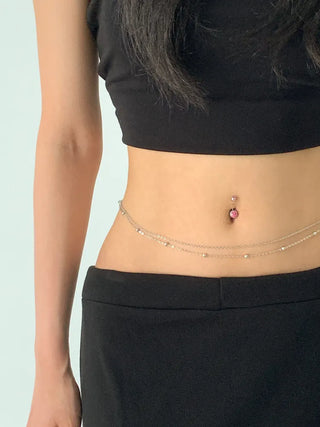 Slim Metal Boho Chic Silver Belly Chain Waist Belt Collection