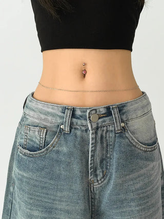 Slim Metal Boho Chic Silver Belly Chain Waist Belt Collection